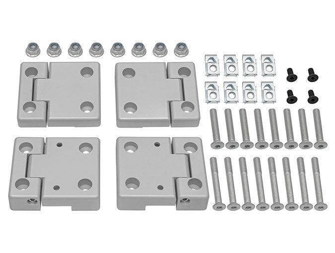 Door Hinge Kit - Front Doors - Natural Aluminium