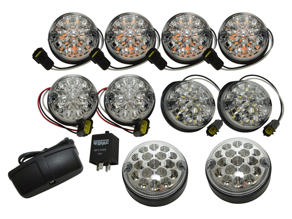 73mm LED Light Kit with 95mm Fog & Reverse - Clear
