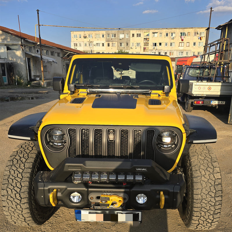 Jeep Wrangler JL Rubicon Power Dome Hood (2018-Present) Lensun 60W Bonnet Solar Panel