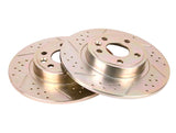 Crossed Drilled & Grooved Brake Disc - Rear / Solid