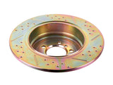 Crossed Drilled & Grooved Brake Disc - Rear / Solid