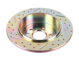 Crossed Drilled & Grooved Brake Disc - Rear / Solid
