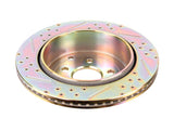 Crossed Drilled & Grooved Brake Disc - Rear / Vented