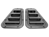 Sport Wing Top Vent Grille - Pair- Satin Black
