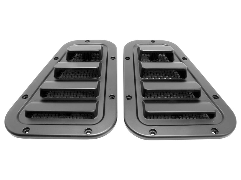 Sport Wing Top Vent Grille - Pair- Satin Black