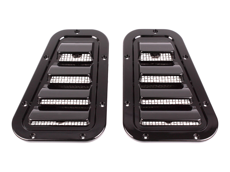 Sport Wing Top Vent Grille - Pair- Gloss Black