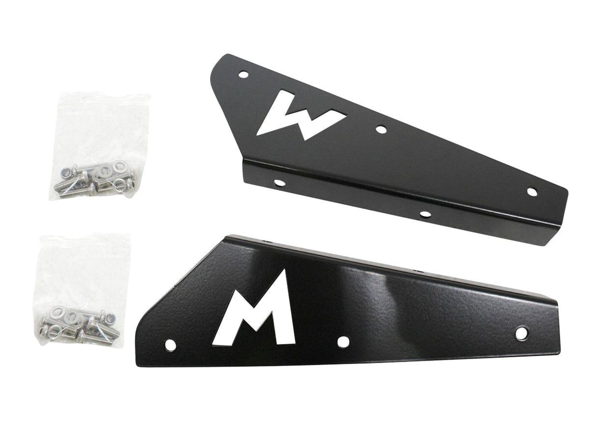 Mudflap Brackets - Front - Pair - Stainless Steel - Black