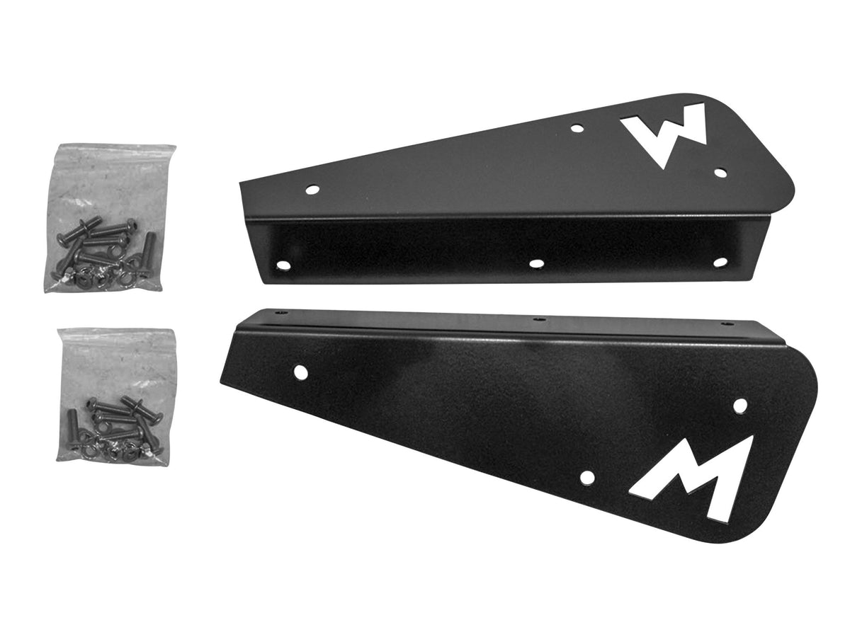 Mudflap Brackets - Rear - Pair - Stainless Steel - Black
