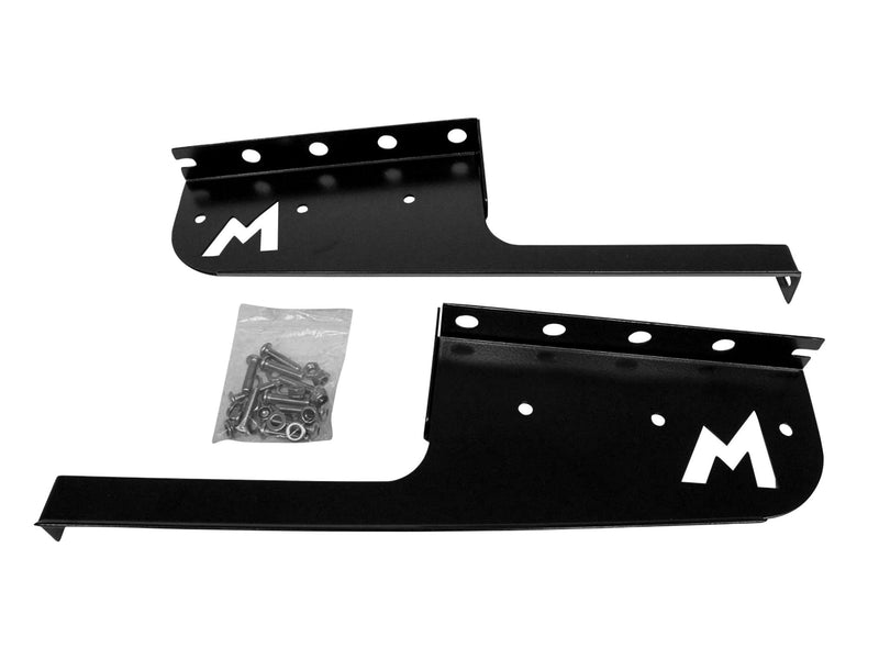 Mudflap Brackets - Rear - Pair - Stainless Steel - Black