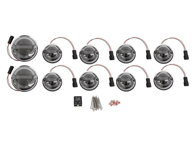 Halo & Bar LED Complete Light Kit -73mm Kit with 95mm Fog / Reverse -  Clear
