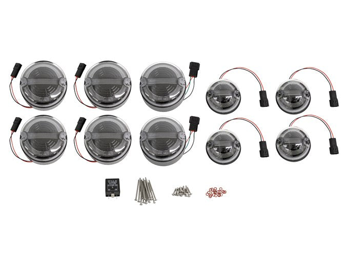 Halo & Bar LED Complete Light Kit - 95mm Kit - Clear