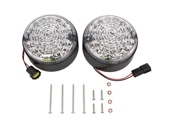 Scrolling LED Indicators - 95mm - Rear - Clear
