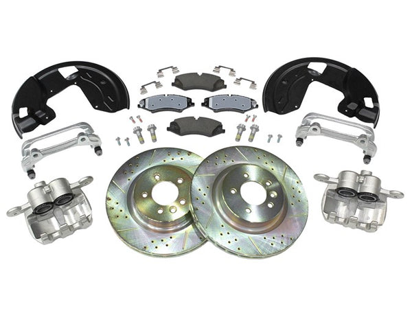 Terrafirma Front Brake Upgrade Kit - 360mm - Ferodo Pads / Terrafirma Cross Drilled & Grooved Discs