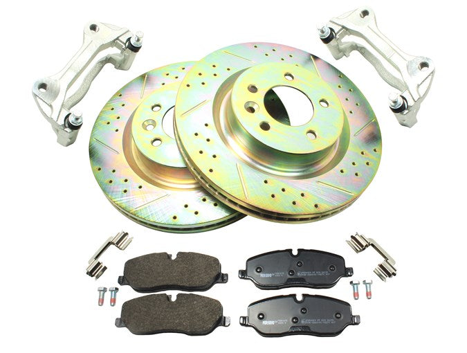 Terrafirma Front Brake Upgrade Kit - 340mm - Ferodo Pads / Terrafirma Cross Drilled & Grooved Discs