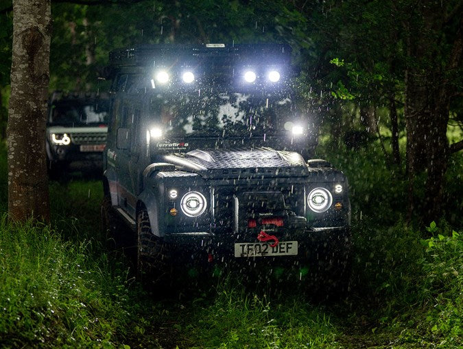 Halo & Bar 7" LED Headlights - Pair -RHD