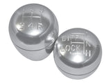 Gearbox and Transfer Box Lever Kit - Silver Finish Alloy