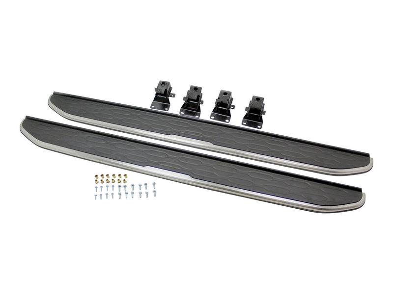 Side Steps - OE Style - Black & Alloy - Pair