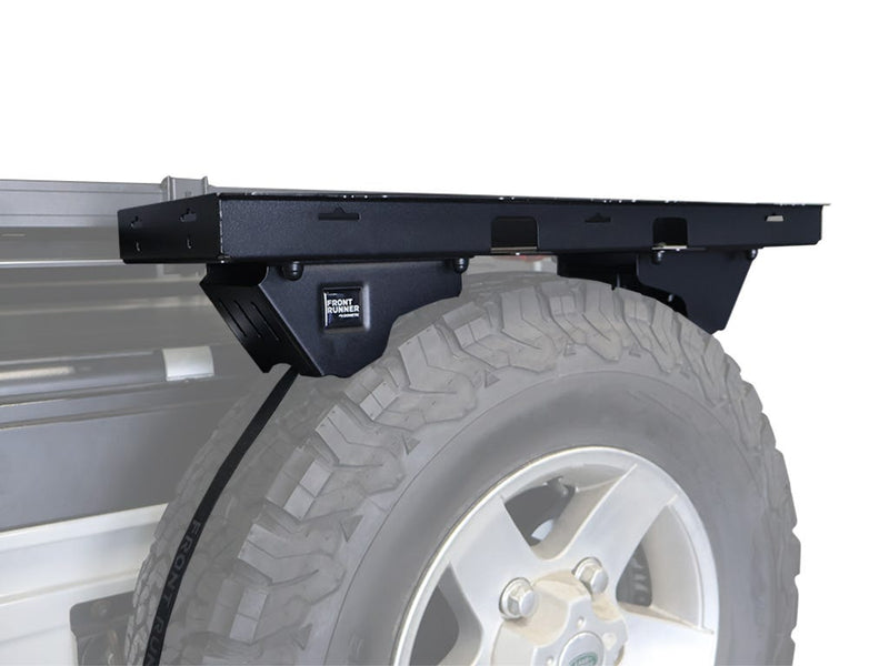 Spare wheel mounted shelf